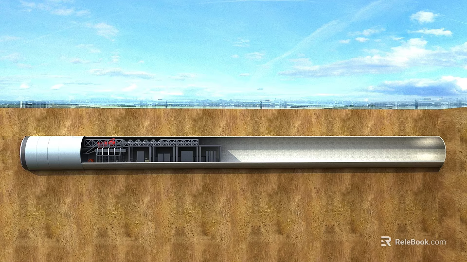 Industrial Equipment For Underground Pipeline Construction And Installation 3d model 