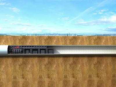 Modern shield machine tunnel machinery and equipment 3d model