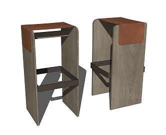 Modern Bar Stool Bar Chair 3d model