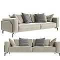 Modern double sofa multiplayer sofa 3d model