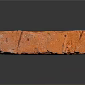 Orange Stone Wood Brick on Black Reflective Surface with Natural Texture