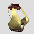 Burgundy And Gold Garment With Decorative Patterns Spaghetti Straps And Unique Design Details