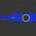 Blue Heavy Duty Industrial Valve Equipment With Metal Flange And Control Handle
