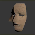 Geometric Copper Helmet Design for Warrior Character and Mythical Creature