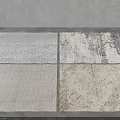 Square Rugs With Different Textured Patterns In Neutral Gray Tones For Interior 3d model