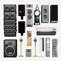 Modern Audio Combination Speaker Modeling Speaker Living Room Wall-mounted Speaker Vertical Speaker 3d model