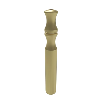 Golden Ornate Column With Detailed Carving For Elegant Home Decor 3d model