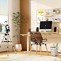 Modern Computer Desk Seascape Desk 3d model