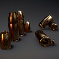 9mm bullet shell warhead 3d model