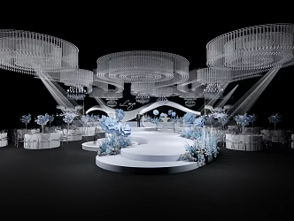 Wedding scene 3d model