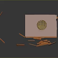 Office work room otaku room computer room computer room hacker room cartoon office 3d model