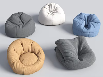 Comfortable Bean Bag Chair Collection With Multiple Colors And Modern Designs 3d model