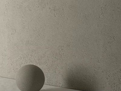 Gray Textured Building Components With Wall Panel And Decorative Sphere 3d model