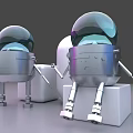 Mechanical Little Man Robot Technology 3d model