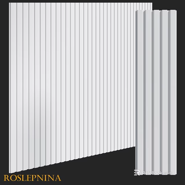 Modern Wall Design With Vertical Striped Panels And Clean Aesthetic 3d model 