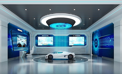 Showroom Driverless Showroom 3d model