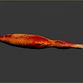 Bright Red And Orange Goldfish With Shiny Scales Flowing Fins And Reflection On Dark Background