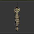 Medical Device Animal Skeleton Teaching Model With 3D Rendered Details For Veterinary Anatomy