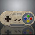 Super Nintendo Retro Game Controller With Worn Design Colorful Buttons Direction Pad Select Start