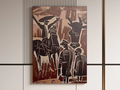 Modern Hanging Paintings Quiet Hanging Paintings Minimalist Hanging Paintings Middle Ancient Hanging Paintings Retro Hanging Paintings 3d model