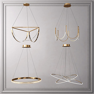 Light Luxury Chandelier 3d model