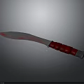 Space Exploration Knife With Silver Blade And Red Handle Design
