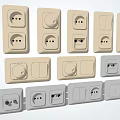 Modern socket switch socket 3d model