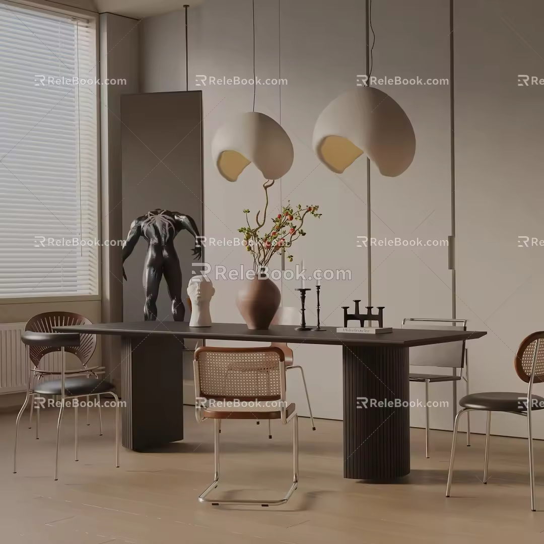Modern table combination 3d model