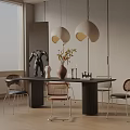 Modern table combination 3d model