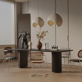 Modern table combination 3d model