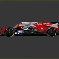 Red Toyota Racing Car With Number 28 And Streamlined Sporty Design