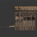 Traditional Thatched Roof Wooden Huts With Rustic Structure And Natural Materials