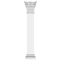 Ornate Classical Column Featuring Intricate Carved Capital And Smooth Stone Shaft