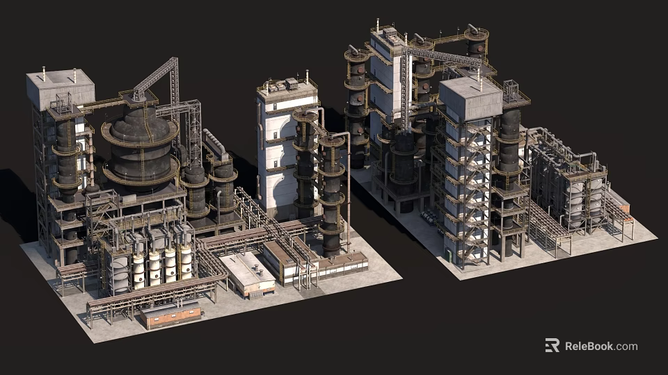 Modern Kitchen Interior Design With Island Counter And Appliances 3d model