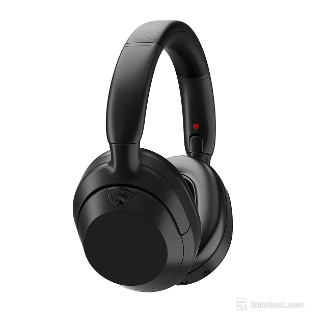 Black Over Ear Wireless Headphones With Noise Cancelling And High Definition Sound 3d model 