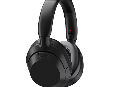 Black Over Ear Wireless Headphones With Noise Cancelling And High Definition Sound 3d model