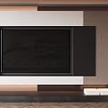 TV background wall TV wall embedded TV background wall 3d model