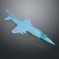 Light Blue Military Airplane Model With Red Star Emblems And Yellow Number 58
