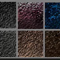 Metallic Textured Wall Decor In Various Colors For Modern Interior Spaces 3d model