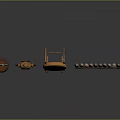 Wooden Fence with Rustic Wooden Barrel Target and Straw Mat Decorations