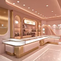 Luxury Jewelry Store Interior With Glass Display Cases And Exquisite Jewelry Displays
