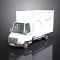 White Box Truck With Modern Design Cab And Cargo Box For Transportation