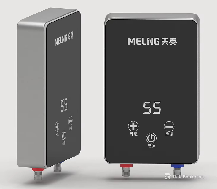 Modern Kitchen Electric Water Heater With Digital Display And Temperature Control 3d model