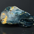Natural Wood Stone With Blue Black Golden White Veins And Polished Surface