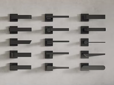 Modern door handle 3d model