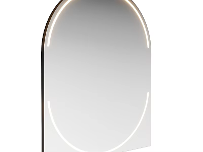 Modern Arch Shaped LED Lighted Mirror for Contemporary Home Bathroom Decor 3d model