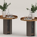 Living room side table ornaments light luxury 3d model