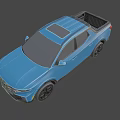 Hyundai Blue Pickup Truck With Modern Design Front Grille Alloy Wheels And Sleek Styling