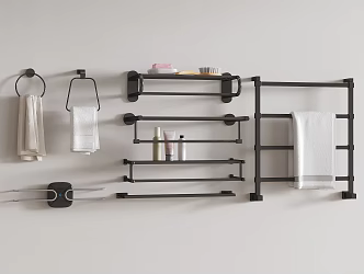 Towel Rack Bathroom Supplies Storage Rack Bathroom Small Pieces 3d model