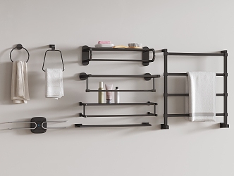 Towel Rack Bathroom Supplies Storage Rack Bathroom Small Pieces 3d model